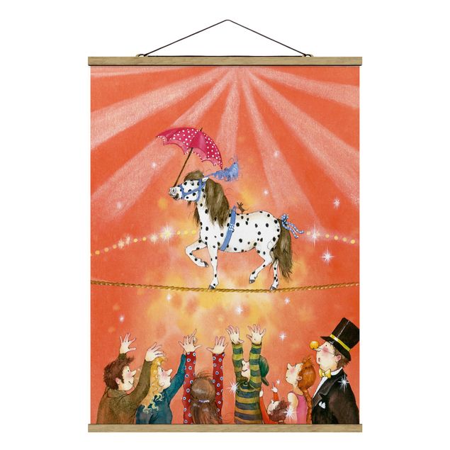 Fabric print with poster hangers - Circus Pony Micki