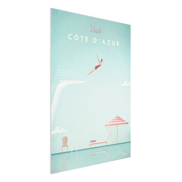 Print on forex - Travel Poster - Côte D'Azur