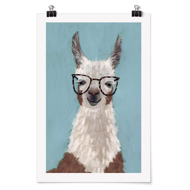 Poster animals - Lama With Glasses II