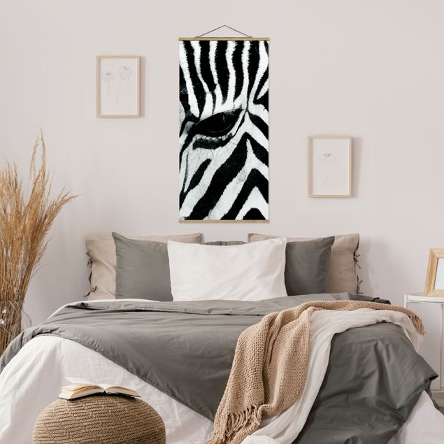 Fabric print with poster hangers - Zebra Crossing No.3
