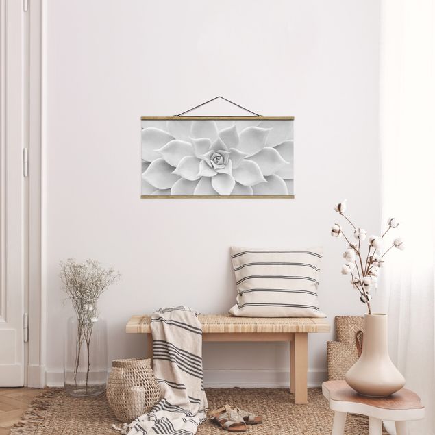 Fabric print with poster hangers - Cactus Succulent