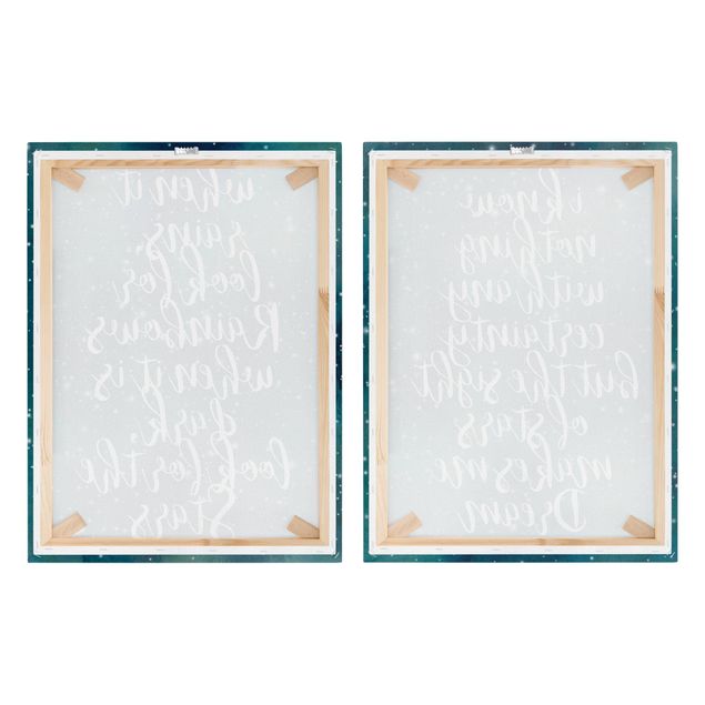Print on canvas - Starry Sky - Messages Set I