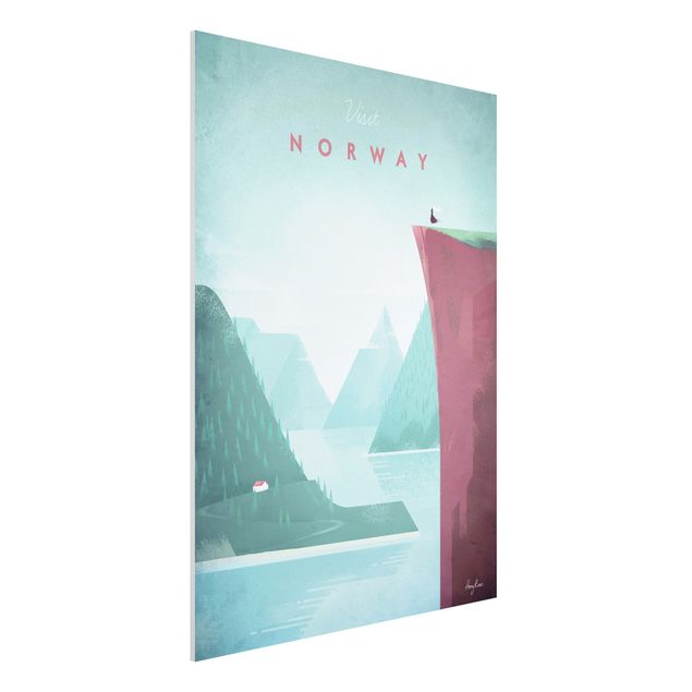 Print on forex - Travel Poster - Norway
