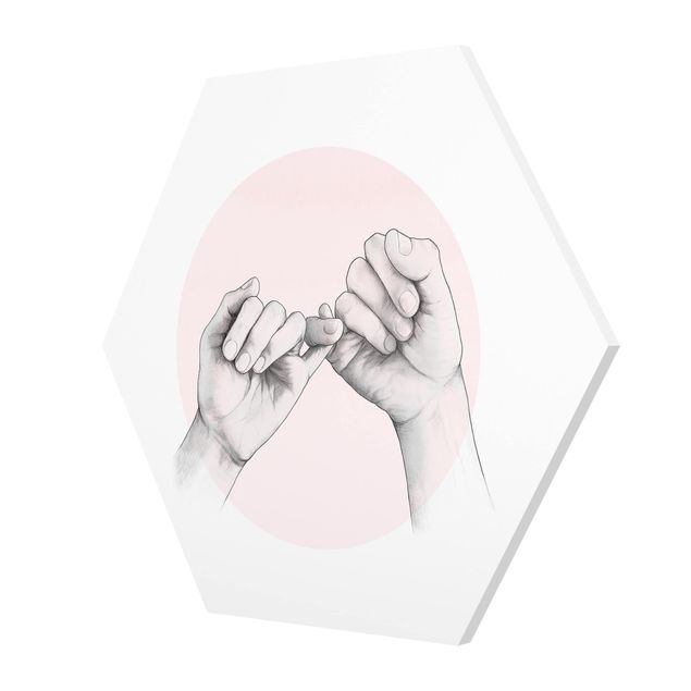 Forex hexagon - Illustration Hands Friendship Circle Pink White