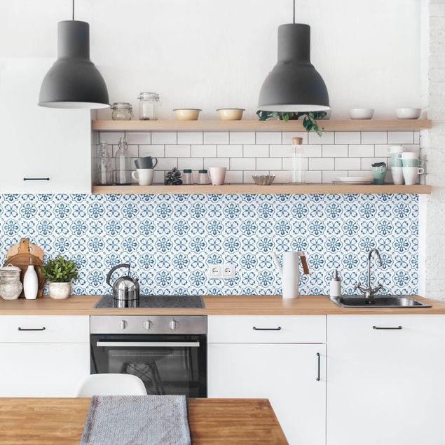 Kitchen splashback tiles Watercolour Tiles - Nazaré