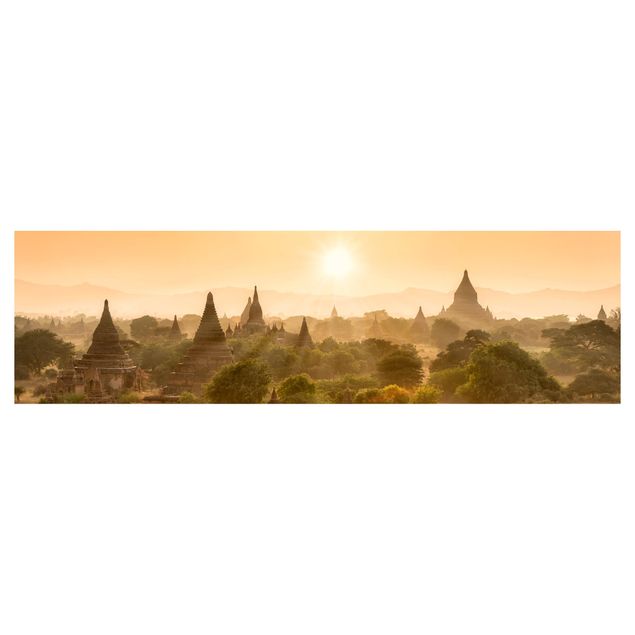 Kitchen wall cladding - Sun Setting Over Bagan