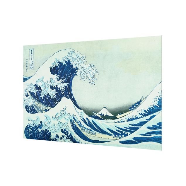 Glass splashbacks Katsushika Hokusai - The Great Wave At Kanagawa