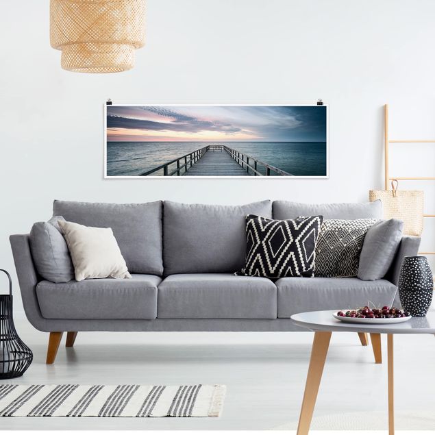 Panoramic poster beach - Landing Bridge Boardwalk