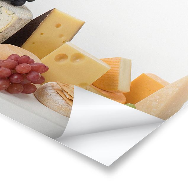 Panoramic poster kitchen - Cheese Varieties