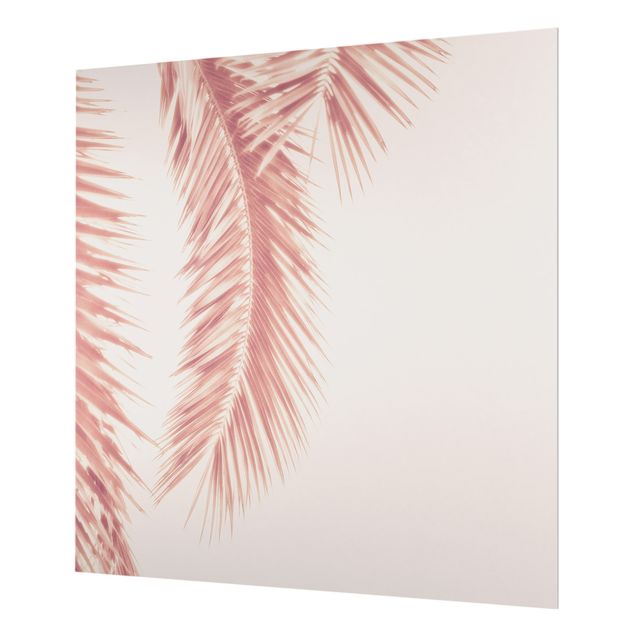 Splashback - Rose Golden Palm Leaves - Square 1:1