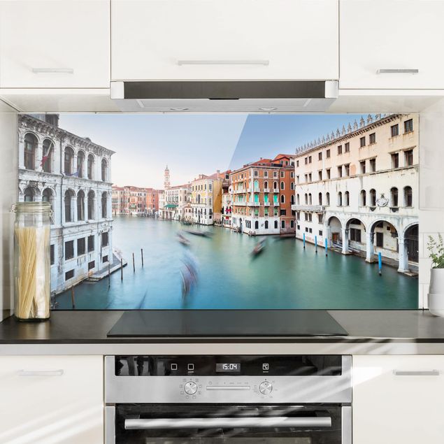 Glass splashback architecture and skylines Grand Canal View From The Rialto Bridge Venice