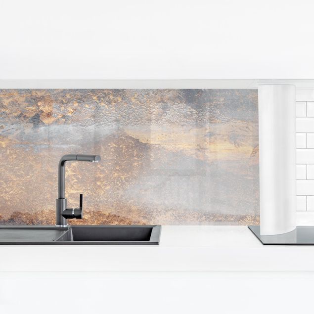 Kitchen wall cladding - Gold Grey Fog