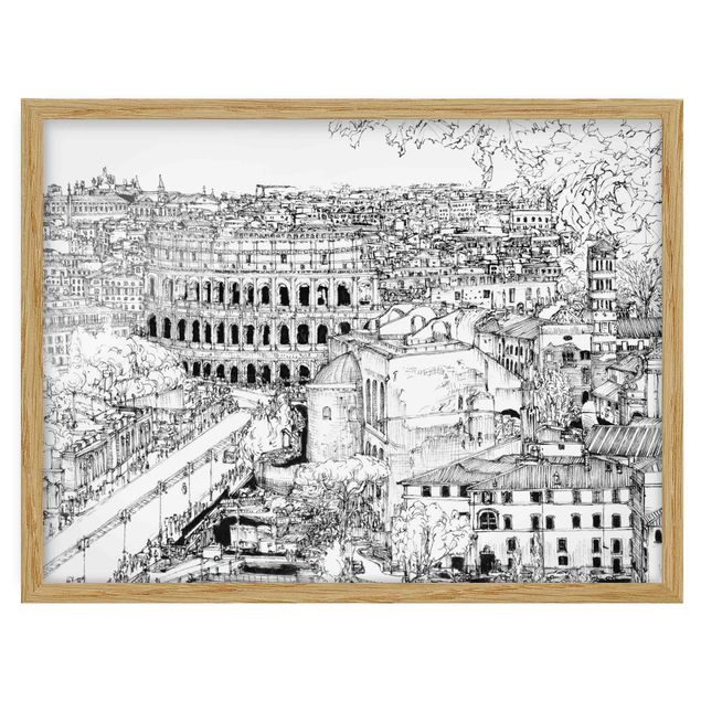 Framed poster - City Study - Rome