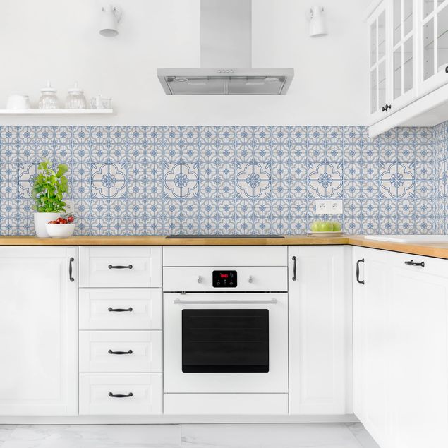 Kitchen splashback tiles Lagos Blue