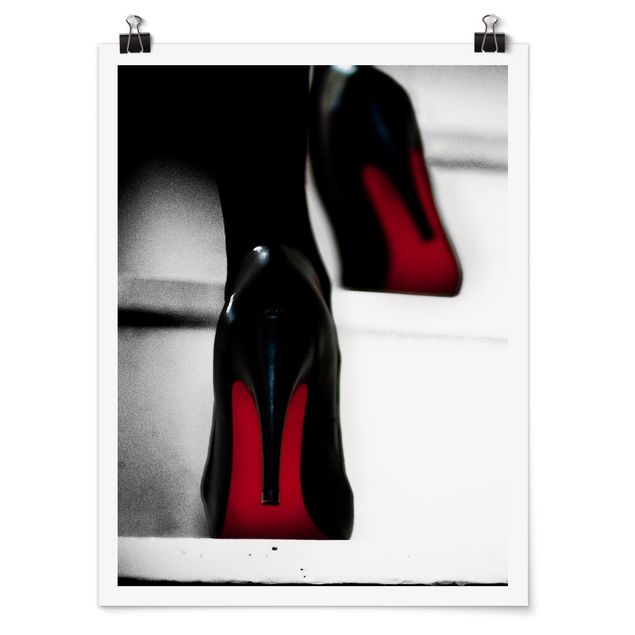 Poster black and white - High Heels In Red