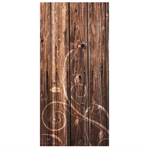 Room divider - No.547 Wooden fence flora