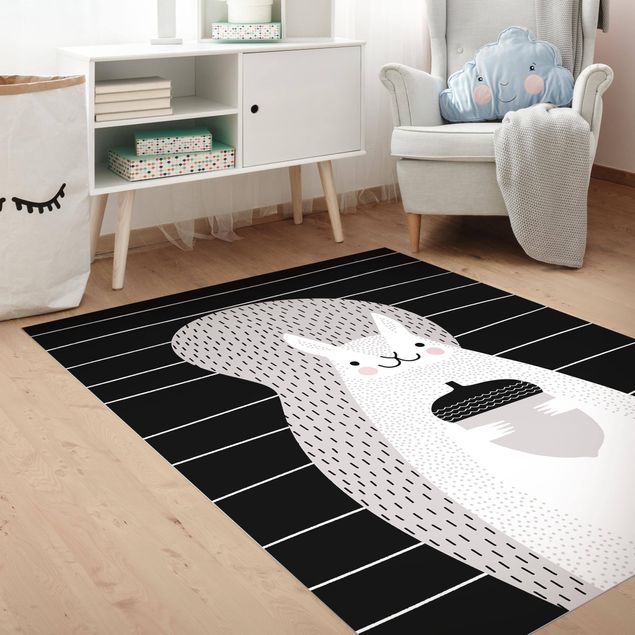 contemporary rugs Zoo With Patterns - Squirrel