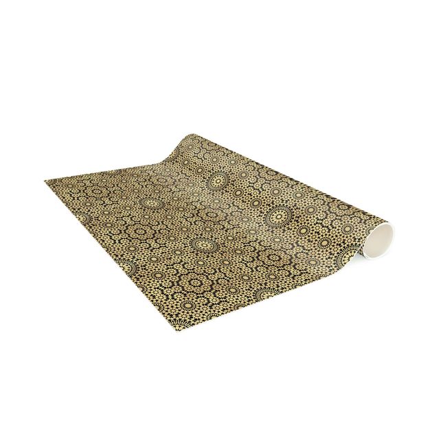 Tile rug Oriental Pattern With Golden Stars