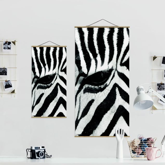 Fabric print with poster hangers - Zebra Crossing No.3