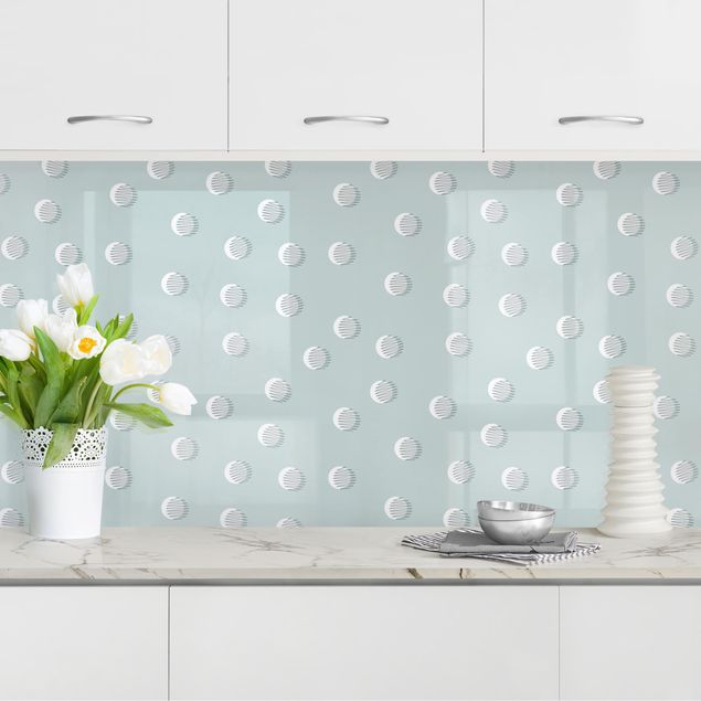 Kitchen splashback patterns Pattern With Dots And Circles On Bluish Grey