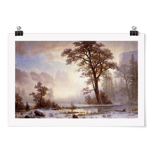 Poster - Albert Bierstadt - Valley of the Yosemite, Snow Fall