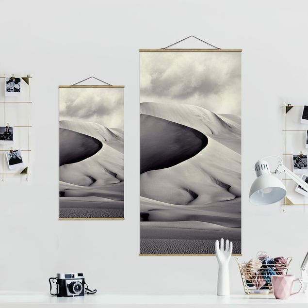 Fabric print with poster hangers - In The South Of The Sahara