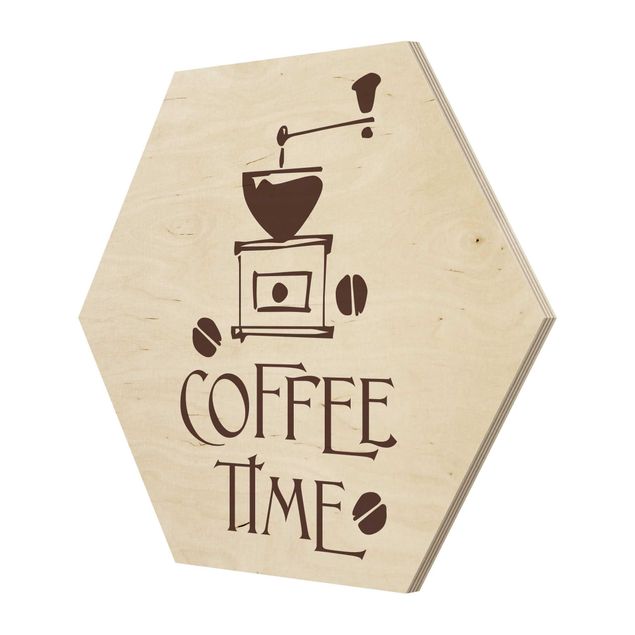 Wooden hexagon - No.SF318 coffee time 5