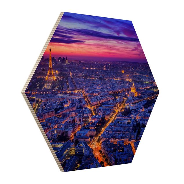 Wooden hexagon - Paris At Night