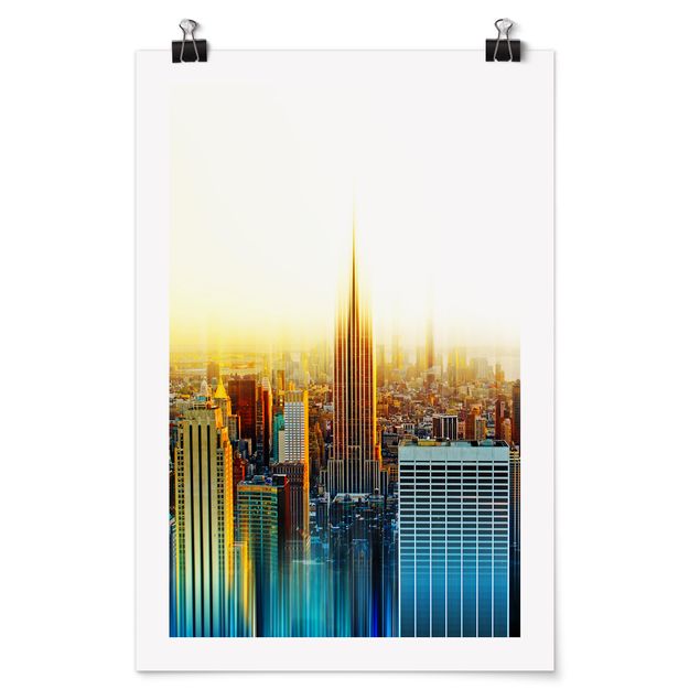 Poster architecture & skyline - Manhattan Abstract