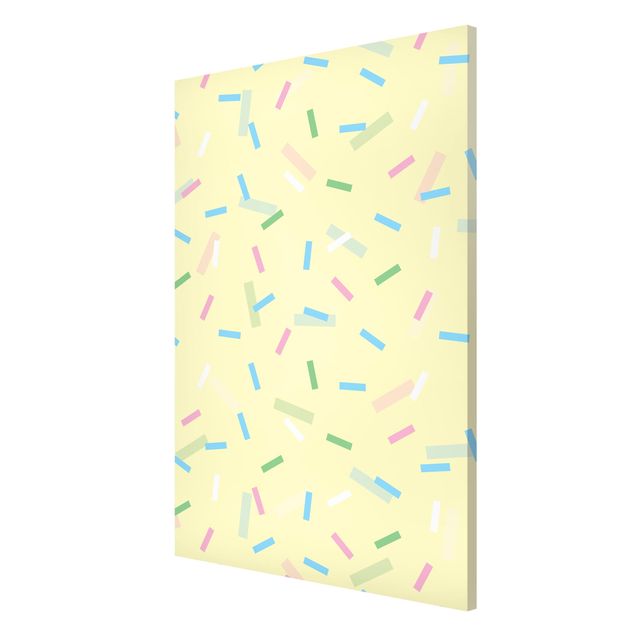 Magnetic memo board - Colourful Confetti Of Pastel Stripes
