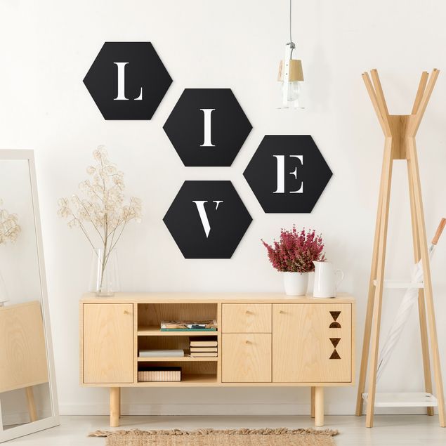 Forex hexagon - Letters LIVE White Set II