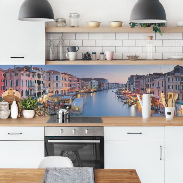 Kitchen wall cladding - Evening On The Grand Canal In Venice