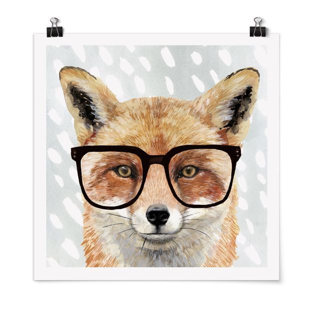 Poster - Animals With Glasses - Fox
