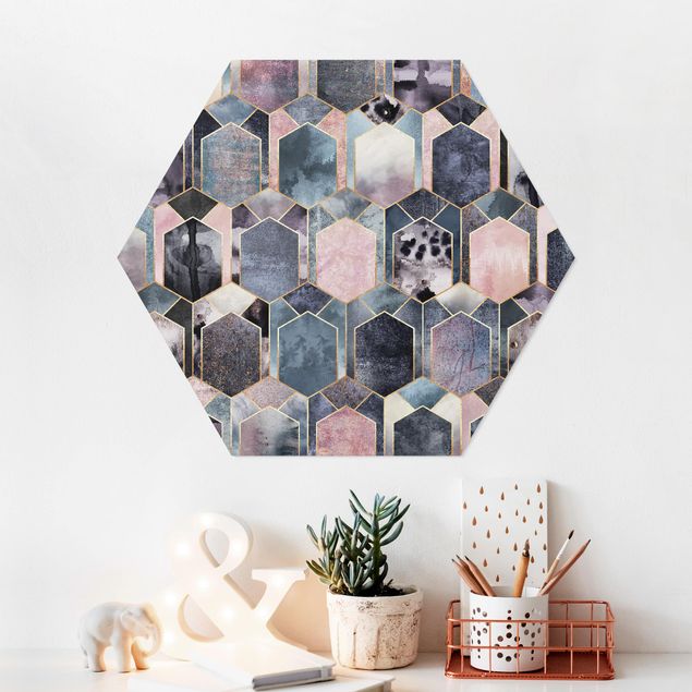 Forex hexagon - Art Deco Marble Gold
