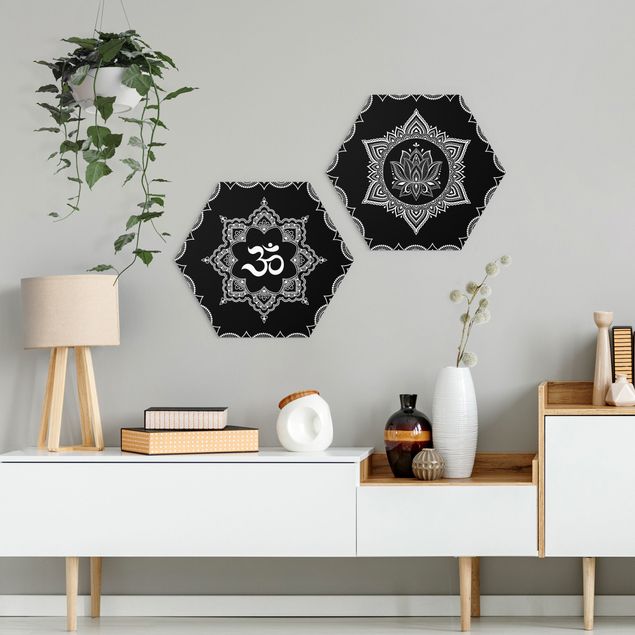 Forex hexagon - Lotus OM Illustration Set Black