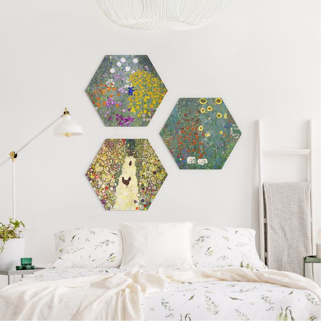 Alu-Dibond hexagon - Gustav Klimt - In The Garden