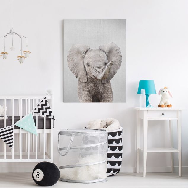 Canvas print - Baby Elephant Elsa - Portrait format 3:4