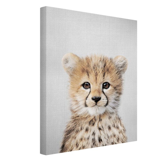 Canvas print - Baby Cheetah Gino - Portrait format 3:4