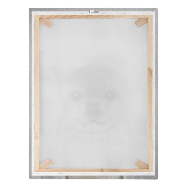 Canvas print - Baby Seal Ronny - Portrait format 3:4