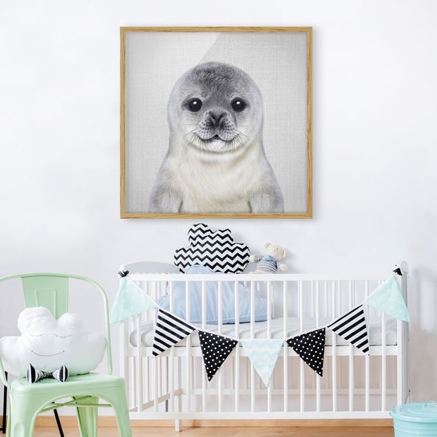 Framed poster - Baby Seal Ronny