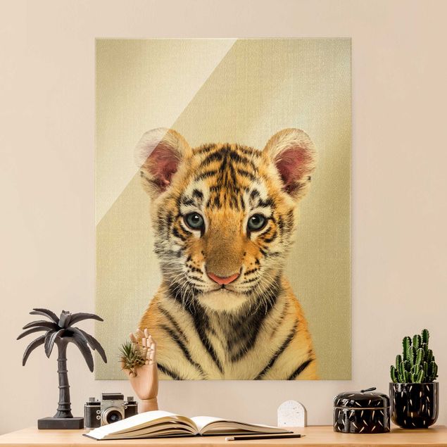 Glass print - Baby Tiger Thor