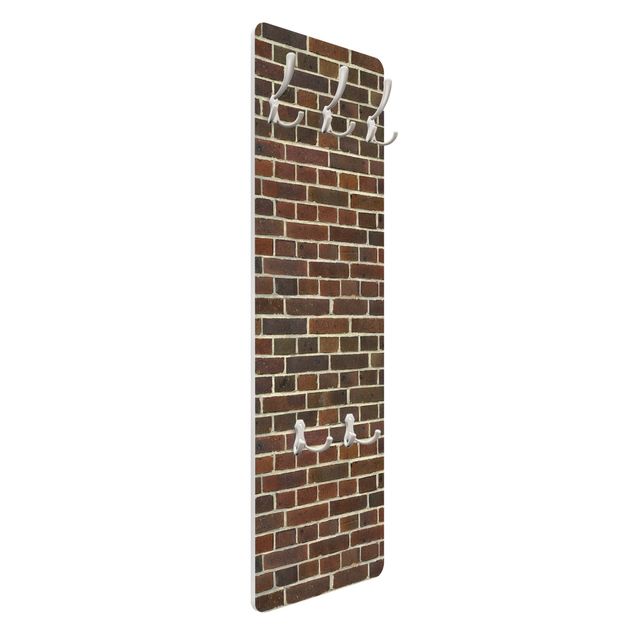 Coat rack stone effect - Brick Wall Reddish Brown