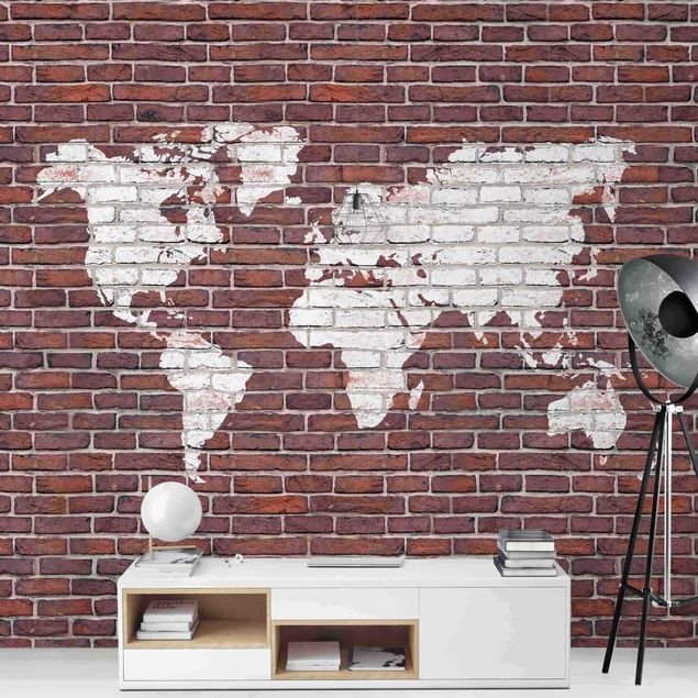 Wallpaper - Brick World Map