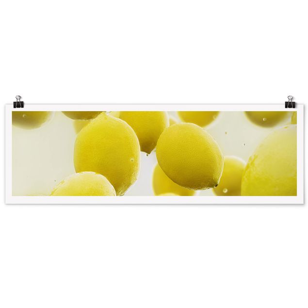 Panoramic poster kitchen - Lemons In Water