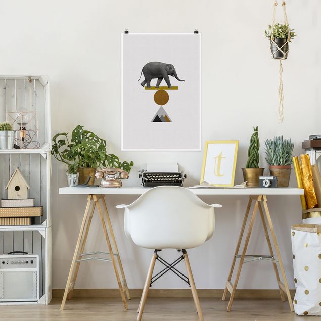 Poster - Art Of Balance Elephant
