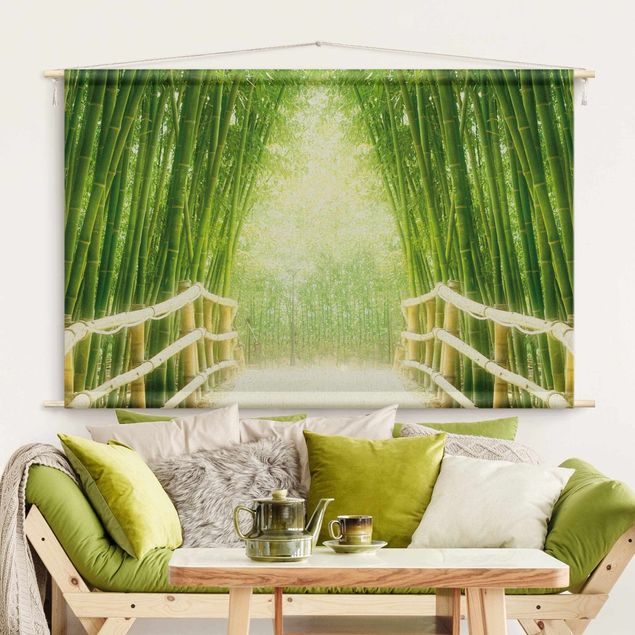 modern tapestry wall hanging Bamboo Way