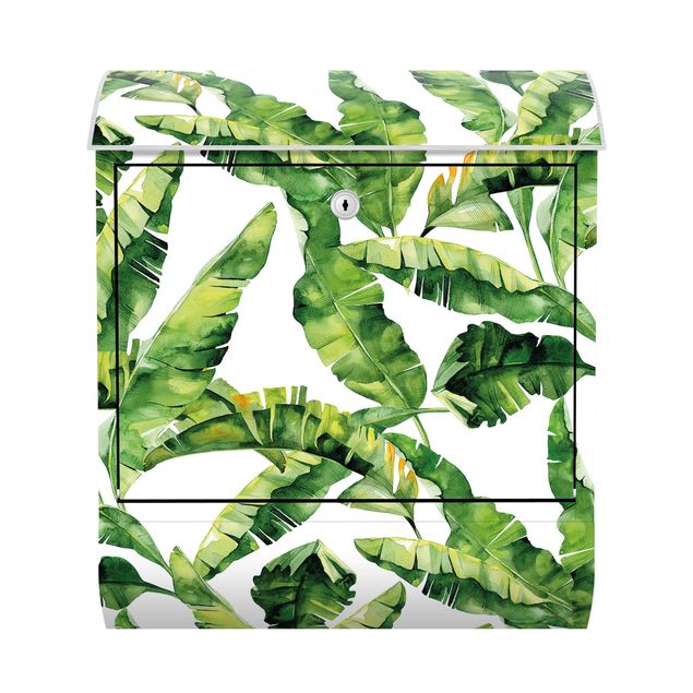 Letterbox - Banana Leaf Watercolour Pattern