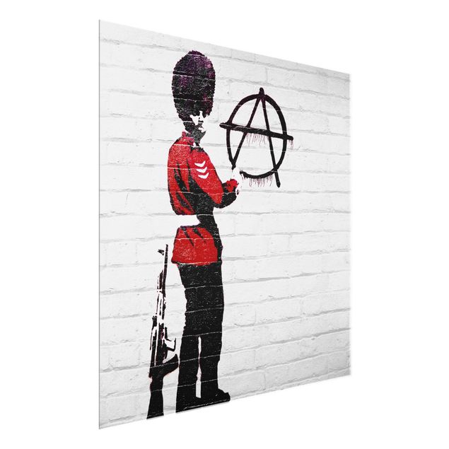 Glass print - Anarchist Soldier - Brandalised ft. Graffiti by Banksy