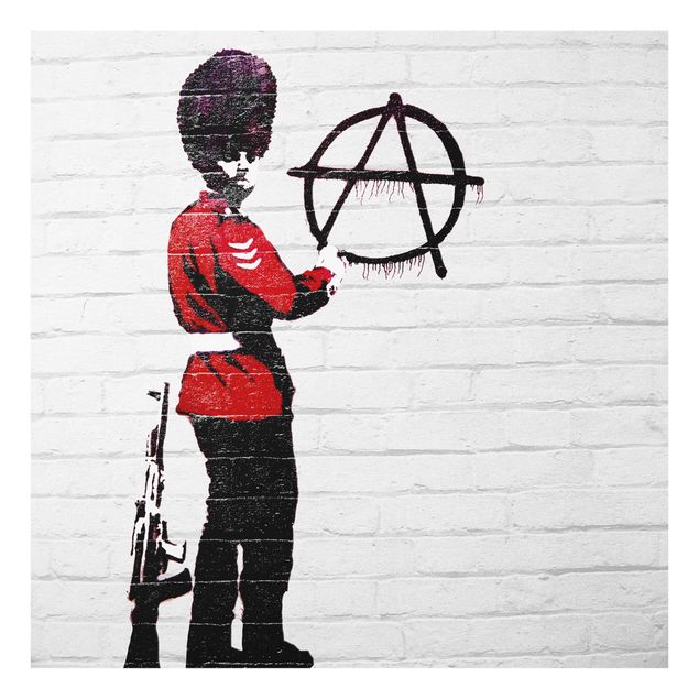 Glass print - Anarchist Soldier - Brandalised ft. Graffiti by Banksy