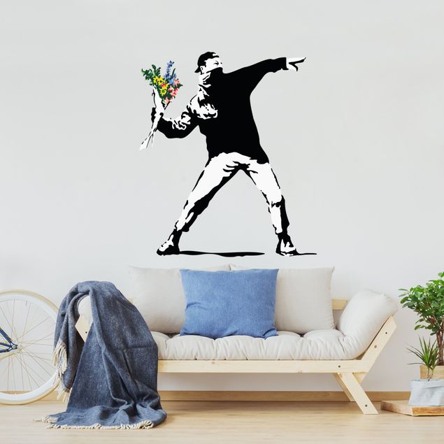 Wall sticker - Flower Thrower - Brandalised ft. Graffiti by Banksy